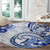 Polynesia Paisley Round Carpet Mix Navy Polynesian Pattern