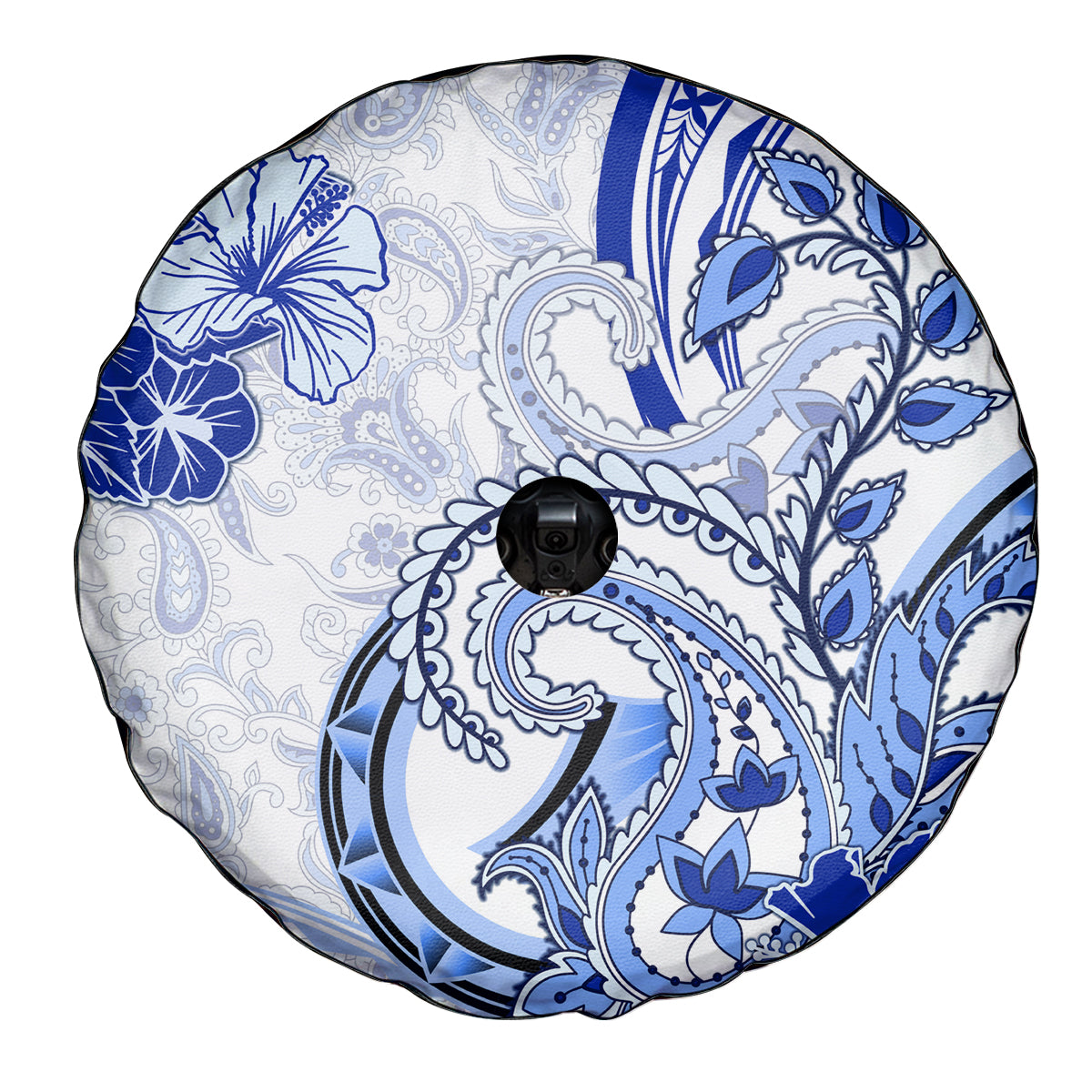 Polynesia Paisley Spare Tire Cover Mix Navy Polynesian Pattern LT05 - Polynesian Pride