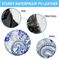 Polynesia Paisley Spare Tire Cover Mix Navy Polynesian Pattern LT05 - Polynesian Pride