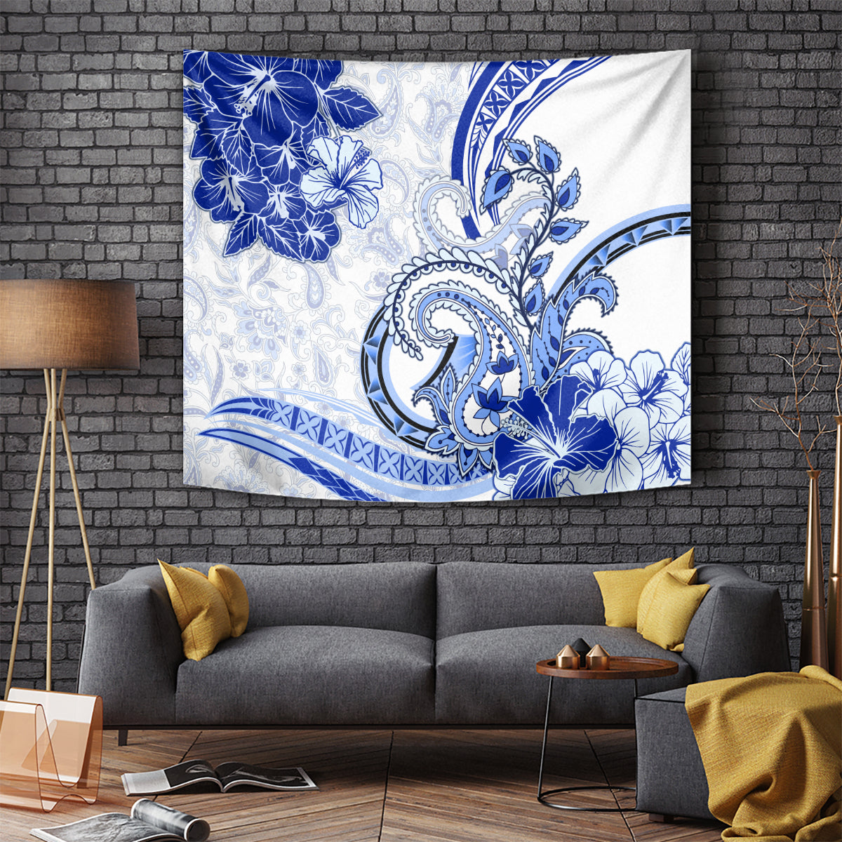 Polynesia Paisley Tapestry Mix Navy Polynesian Pattern LT05 - Polynesian Pride