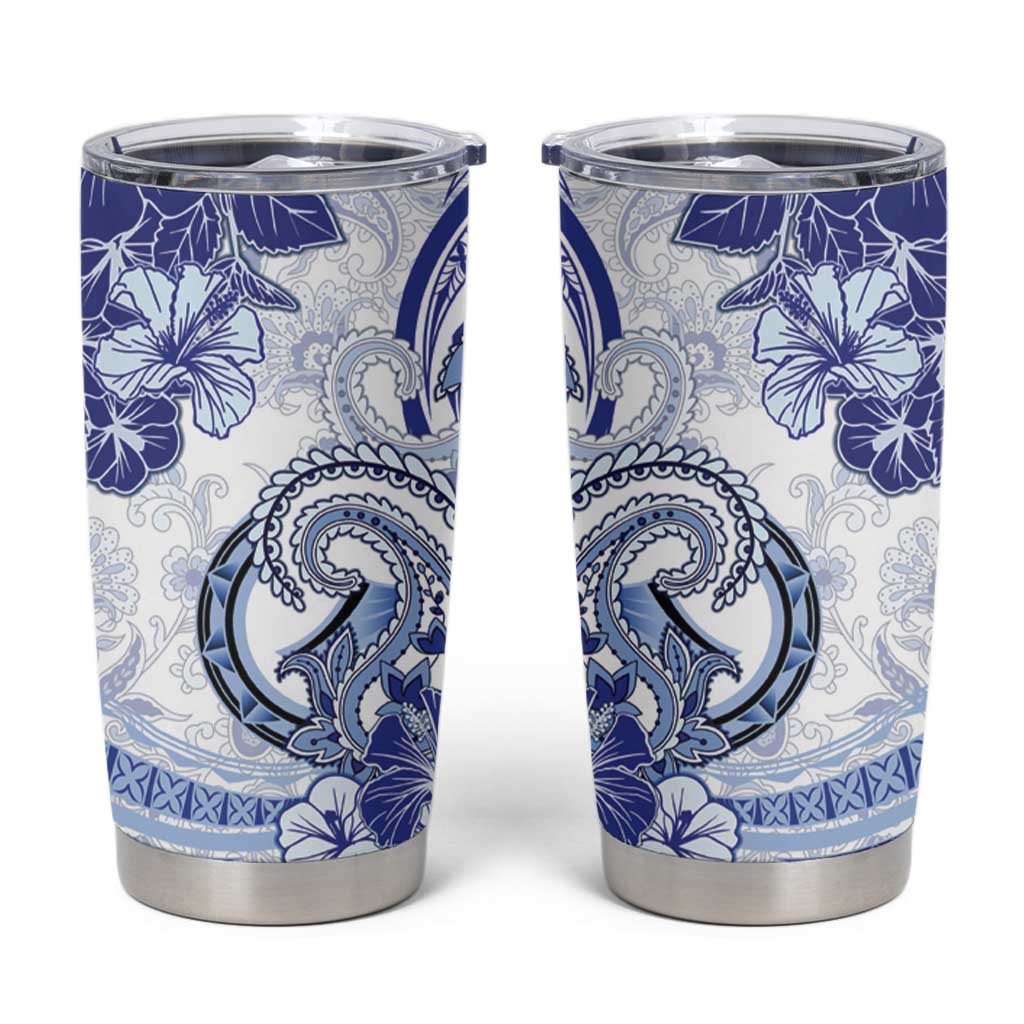 Polynesia Paisley Tumbler Cup Mix Navy Polynesian Pattern