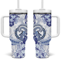 Polynesia Paisley Tumbler With Handle Mix Navy Polynesian Pattern LT05 One Size: 40 oz Navy - Polynesian Pride
