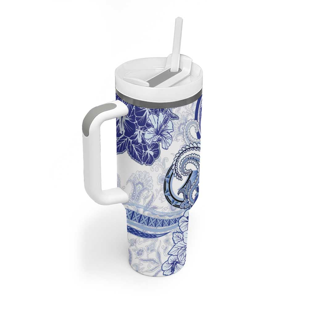 Polynesia Paisley Tumbler With Handle Mix Navy Polynesian Pattern LT05 - Polynesian Pride