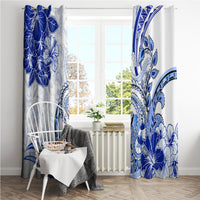 Polynesia Paisley Window Curtain Mix Navy Polynesian Pattern LT05 - Polynesian Pride