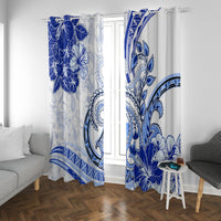 Polynesia Paisley Window Curtain Mix Navy Polynesian Pattern LT05 With Grommets Navy - Polynesian Pride