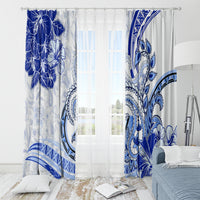 Polynesia Paisley Window Curtain Mix Navy Polynesian Pattern LT05 - Polynesian Pride