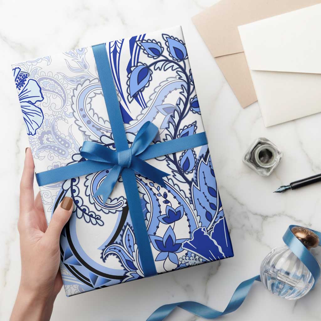 Polynesia Paisley Wrapping Paper Mix Navy Polynesian Pattern LT05 - Polynesian Pride