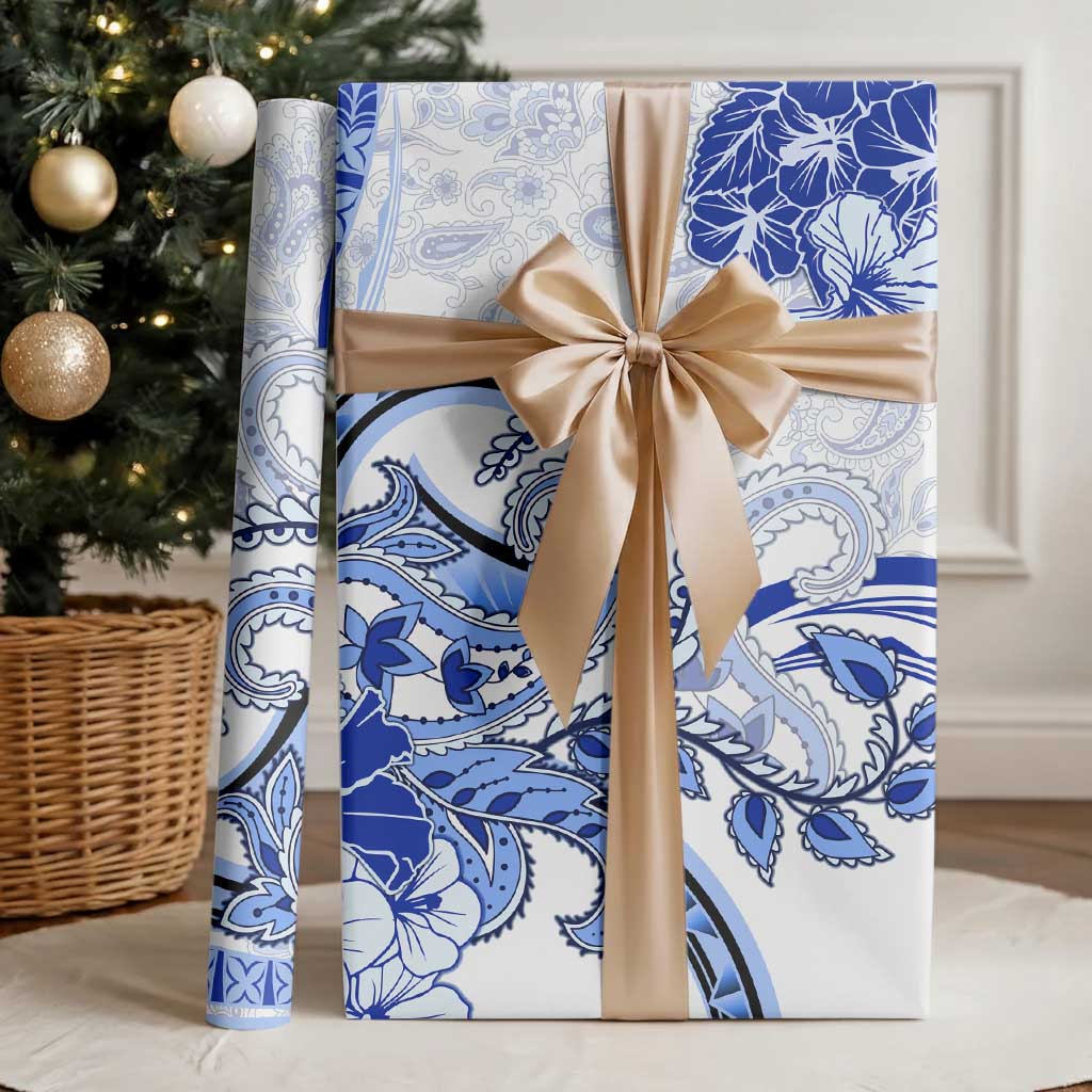 Polynesia Paisley Wrapping Paper Mix Navy Polynesian Pattern LT05 - Polynesian Pride