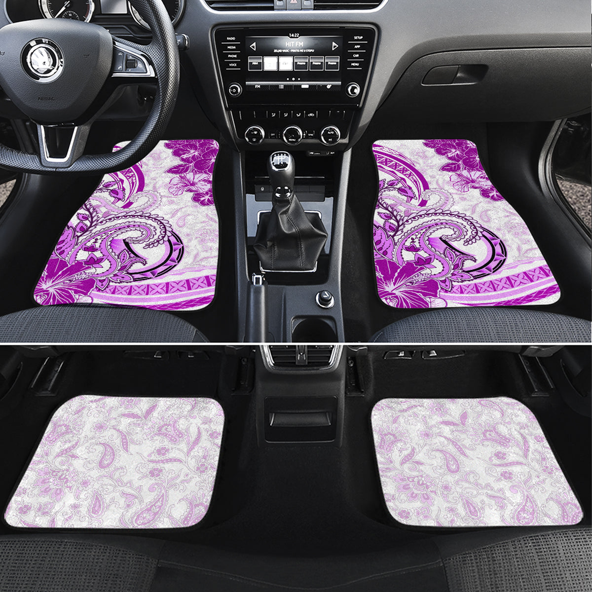 Polynesia Paisley Car Mats Mix Pink Polynesian Pattern LT05 Set 4pcs Pink - Polynesian Pride