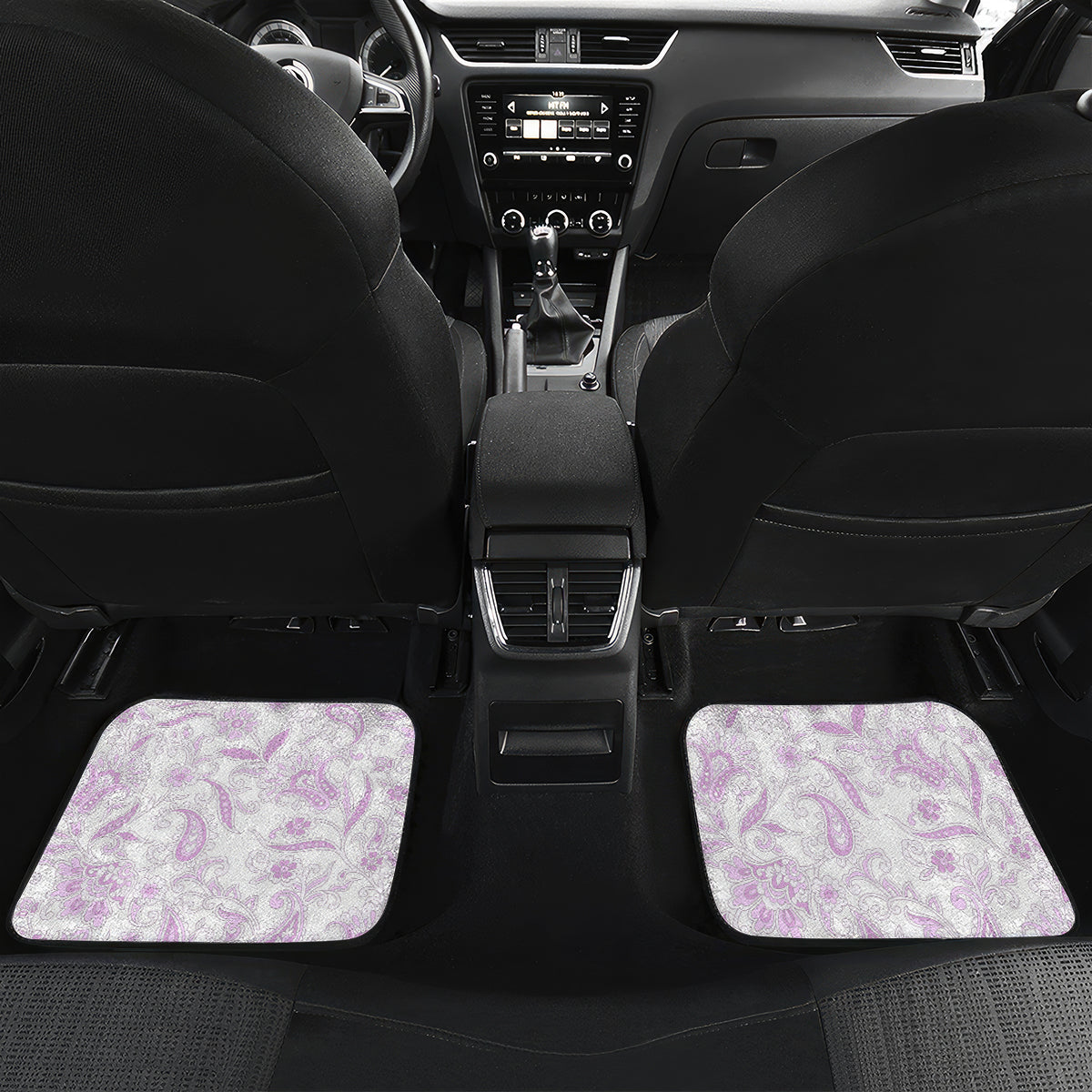 Polynesia Paisley Car Mats Mix Pink Polynesian Pattern LT05 Set 2pcs - Back Pink - Polynesian Pride
