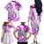 Polynesia Paisley Family Matching Off Shoulder Long Sleeve Dress and Hawaiian Shirt Mix Pink Polynesian Pattern LT05 - Polynesian Pride