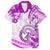 Polynesia Paisley Family Matching Off Shoulder Short Dress and Hawaiian Shirt Mix Pink Polynesian Pattern LT05 Dad's Shirt - Short Sleeve Pink - Polynesian Pride