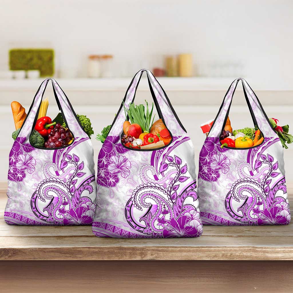 Polynesia Paisley Grocery Bag Mix Pink Polynesian Pattern LT05 3-pack One Size Pink - Polynesian Pride