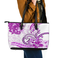 Polynesia Paisley Leather Tote Bag Mix Pink Polynesian Pattern LT05 - Polynesian Pride