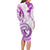 Polynesia Paisley Long Sleeve Bodycon Dress Mix Pink Polynesian Pattern LT05 - Polynesian Pride