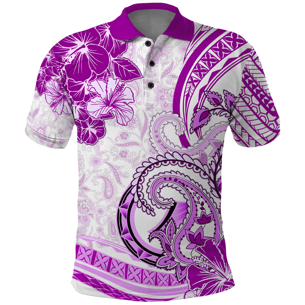 Polynesia Paisley Polo Shirt Mix Pink Polynesian Pattern LT05 Pink - Polynesian Pride