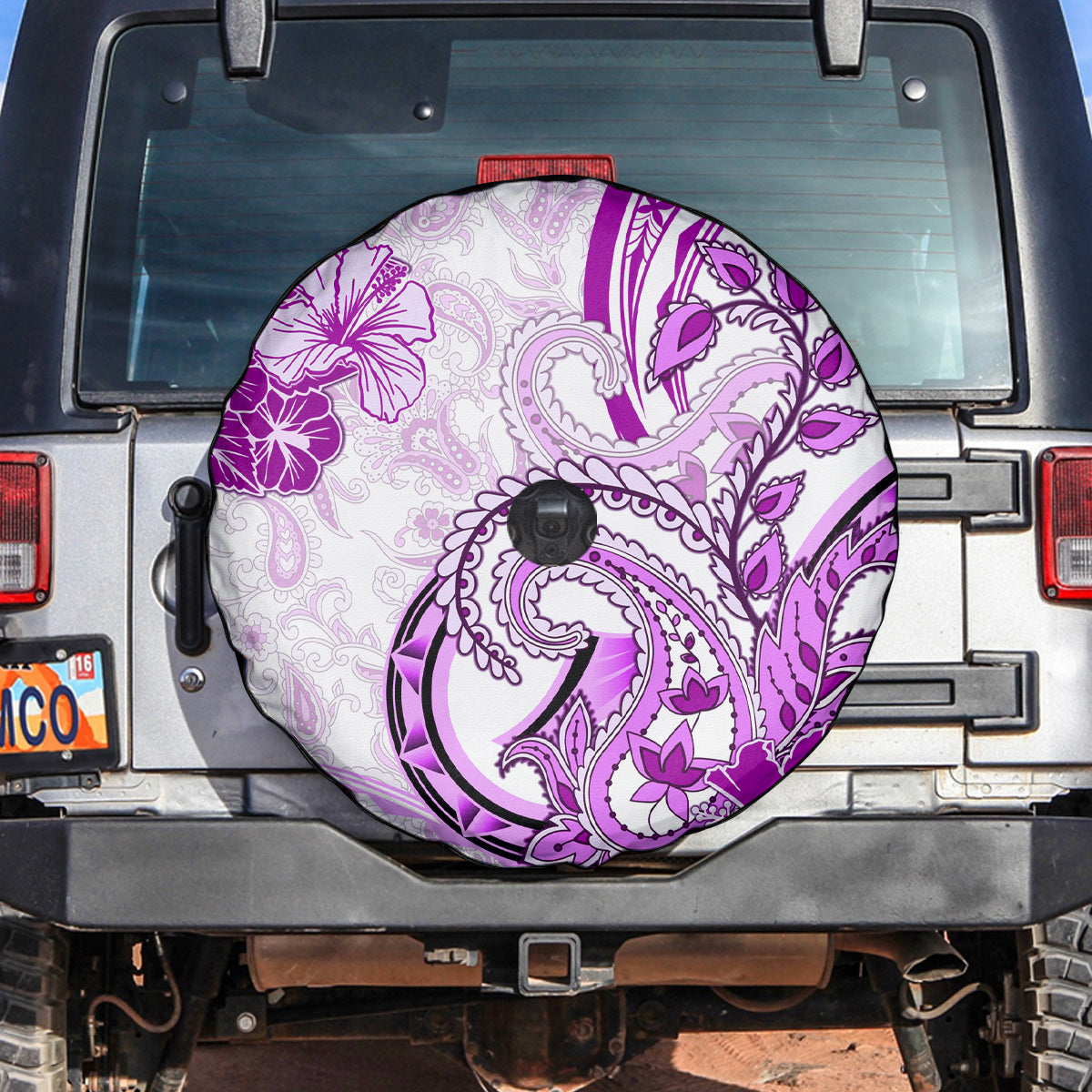 Polynesia Paisley Spare Tire Cover Mix Pink Polynesian Pattern LT05 Pink - Polynesian Pride