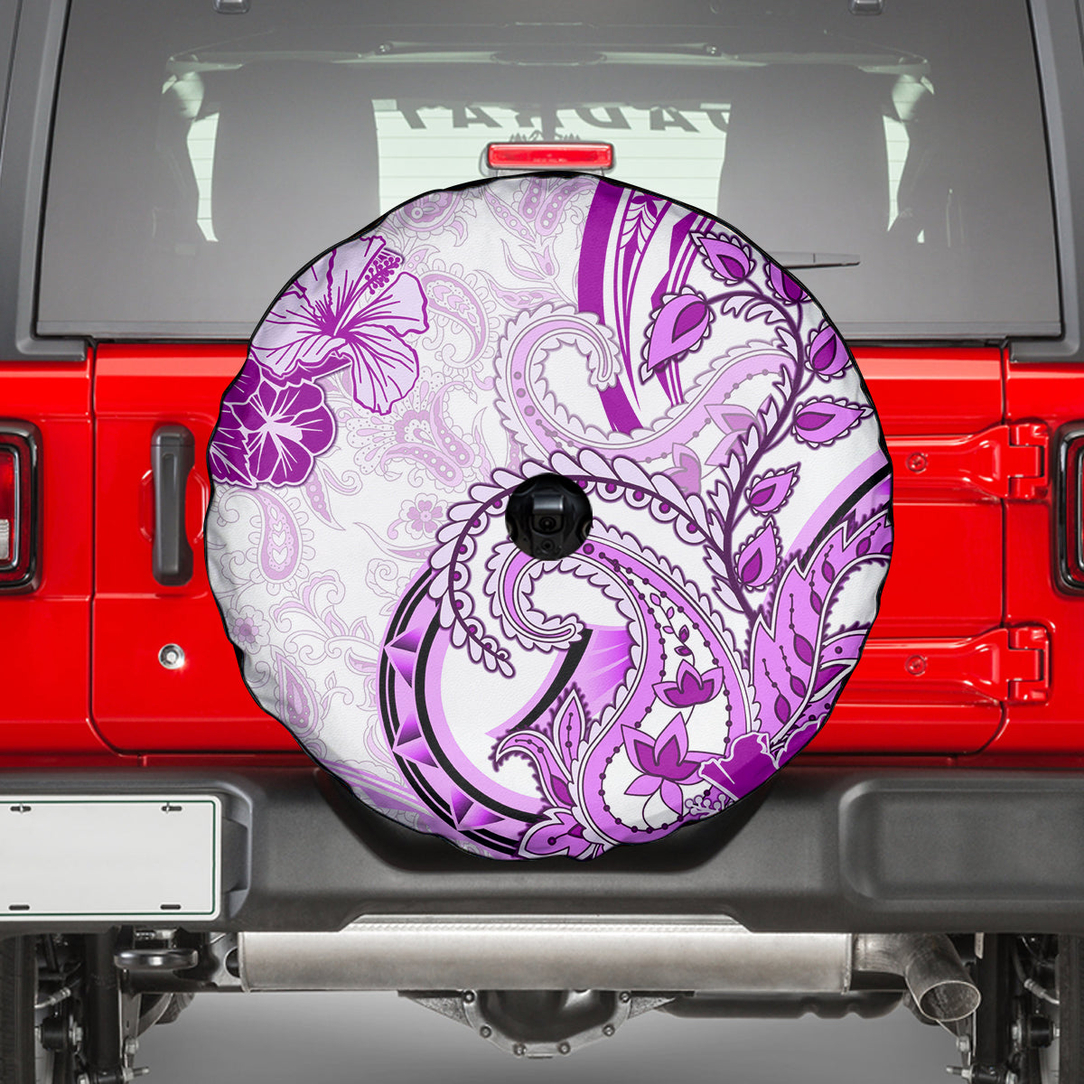 Polynesia Paisley Spare Tire Cover Mix Pink Polynesian Pattern LT05 - Polynesian Pride