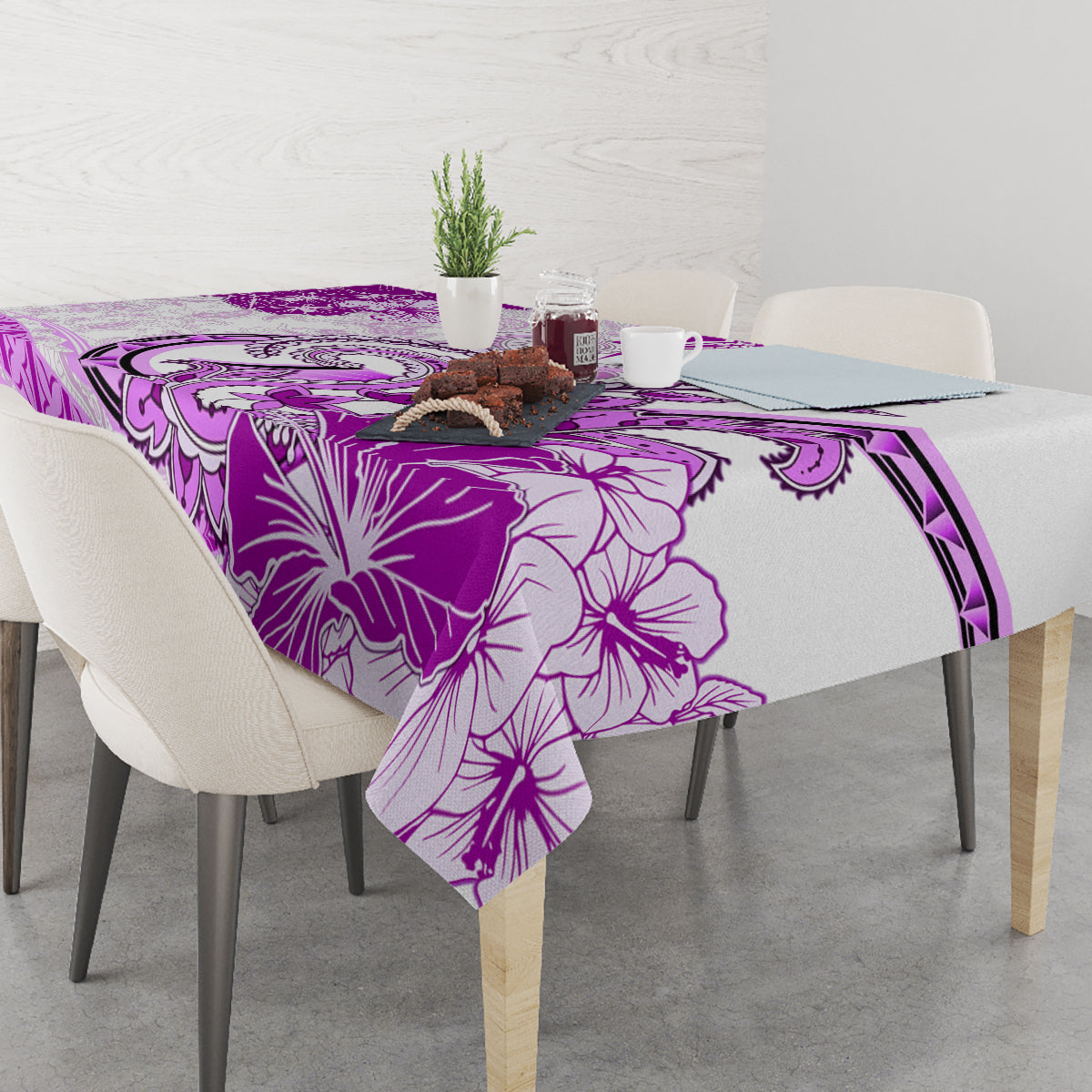 Polynesia Paisley Tablecloth Mix Pink Polynesian Pattern LT05 - Polynesian Pride