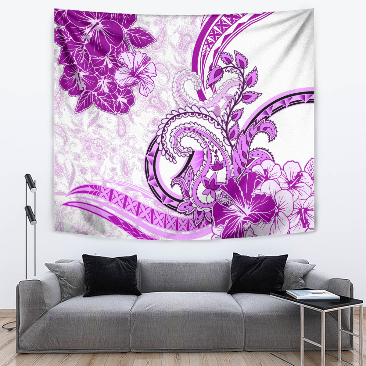 Polynesia Paisley Tapestry Mix Pink Polynesian Pattern LT05 Pink - Polynesian Pride
