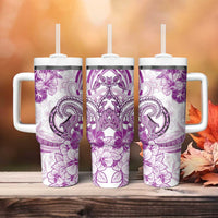 Polynesia Paisley Tumbler With Handle Mix Pink Polynesian Pattern LT05 - Polynesian Pride