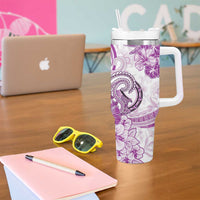 Polynesia Paisley Tumbler With Handle Mix Pink Polynesian Pattern LT05 - Polynesian Pride