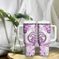 Polynesia Paisley Tumbler With Handle Mix Pink Polynesian Pattern LT05 - Polynesian Pride