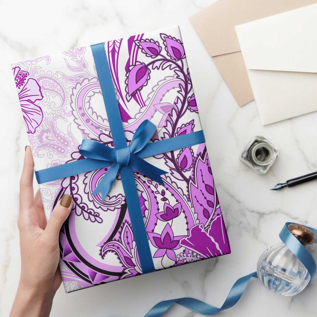 Polynesia Paisley Wrapping Paper Mix Pink Polynesian Pattern LT05 - Polynesian Pride