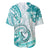 Polynesia Paisley Baseball Jersey Mix Teal Polynesian Pattern LT05 - Polynesian Pride