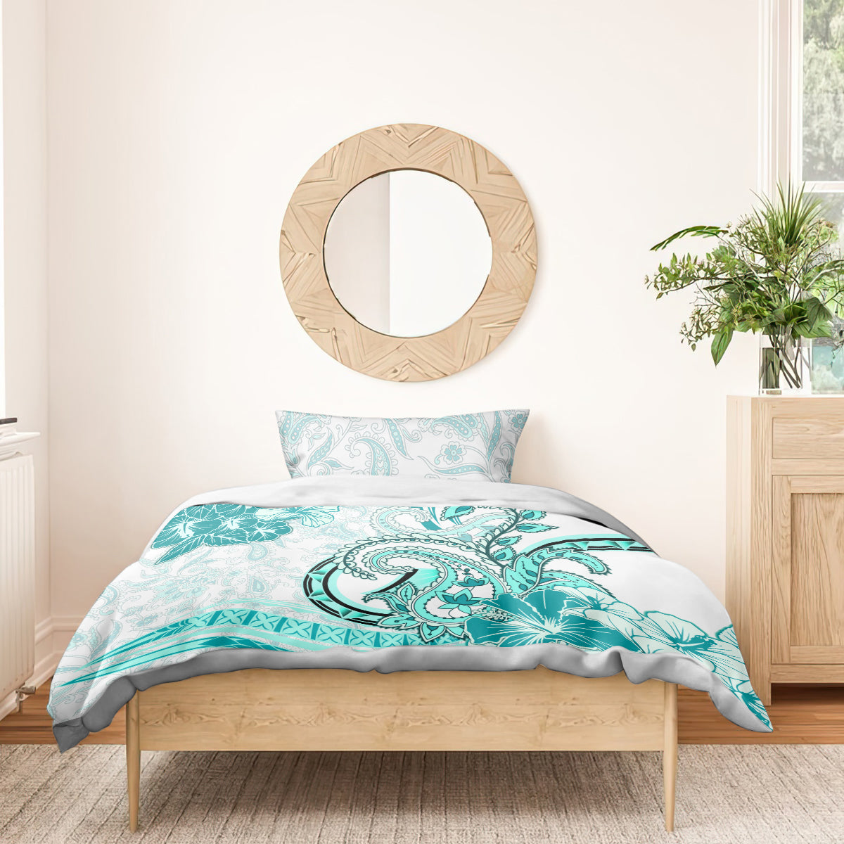 Polynesia Paisley Bedding Set Mix Teal Polynesian Pattern LT05 - Polynesian Pride