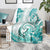 Polynesia Paisley Blanket Mix Teal Polynesian Pattern