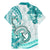 Polynesia Paisley Family Matching Mermaid Dress and Hawaiian Shirt Mix Teal Polynesian Pattern LT05 - Polynesian Pride