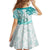 Polynesia Paisley Family Matching Off Shoulder Short Dress and Hawaiian Shirt Mix Teal Polynesian Pattern LT05 - Polynesian Pride