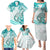 Polynesia Paisley Family Matching Puletasi and Hawaiian Shirt Mix Teal Polynesian Pattern LT05 - Polynesian Pride