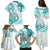 Polynesia Paisley Family Matching Puletasi and Hawaiian Shirt Mix Teal Polynesian Pattern LT05 - Polynesian Pride