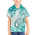 Polynesia Paisley Family Matching Short Sleeve Bodycon Dress and Hawaiian Shirt Mix Teal Polynesian Pattern LT05 Son's Shirt Teal - Polynesian Pride