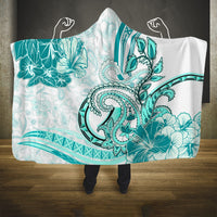 Polynesia Paisley Hooded Blanket Mix Teal Polynesian Pattern LT05 One Size Teal - Polynesian Pride