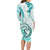 Polynesia Paisley Long Sleeve Bodycon Dress Mix Teal Polynesian Pattern LT05 - Polynesian Pride