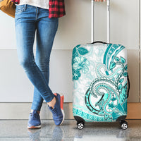 Polynesia Paisley Luggage Cover Mix Teal Polynesian Pattern
