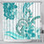 Polynesia Paisley Shower Curtain Mix Teal Polynesian Pattern