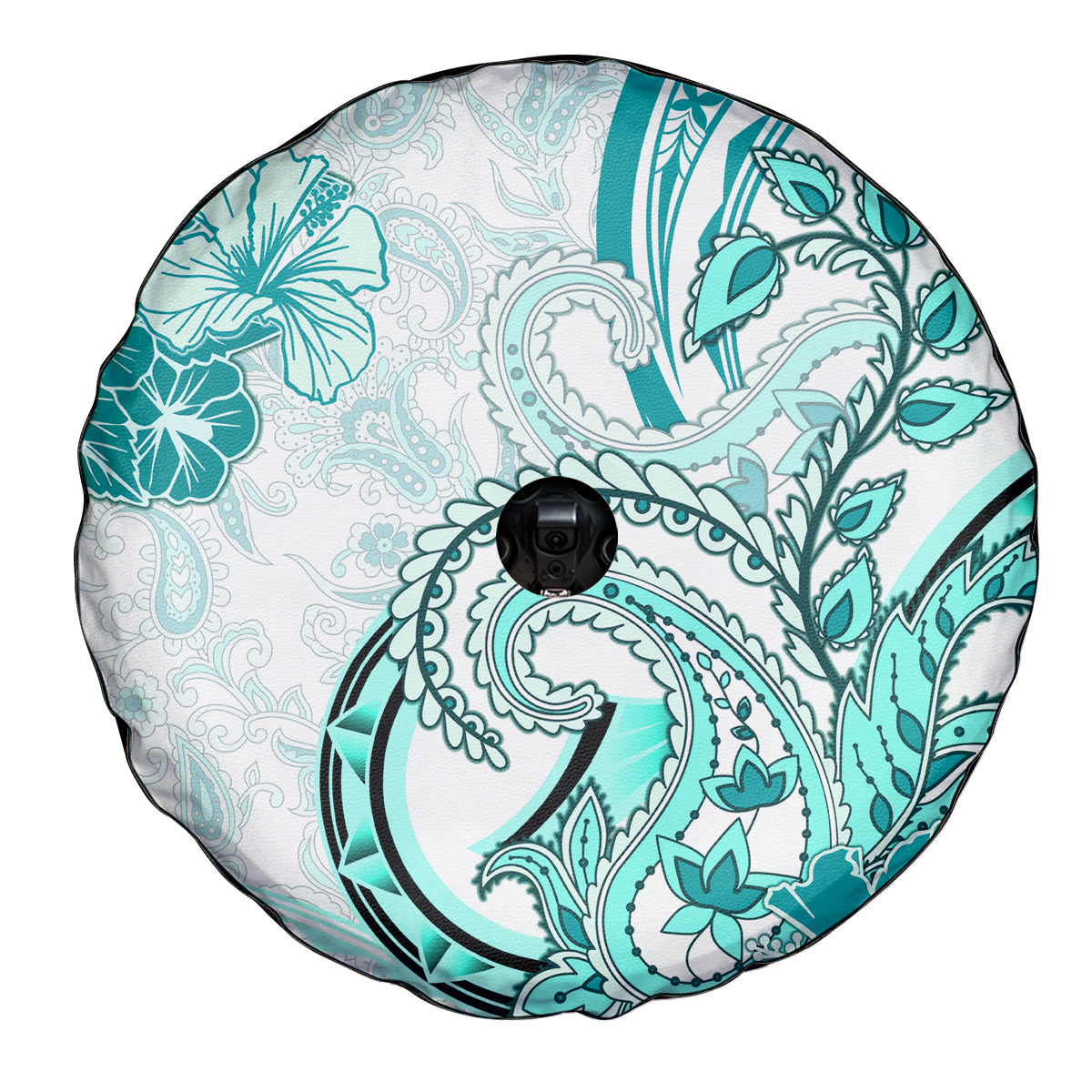 Polynesia Paisley Spare Tire Cover Mix Teal Polynesian Pattern LT05 - Polynesian Pride