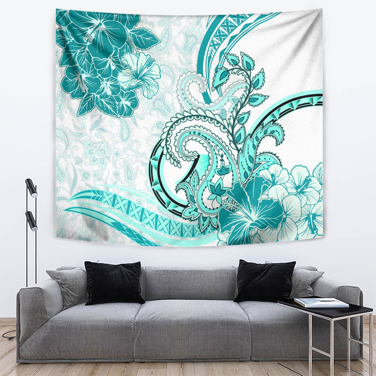 Polynesia Paisley Tapestry Mix Teal Polynesian Pattern LT05 Teal - Polynesian Pride