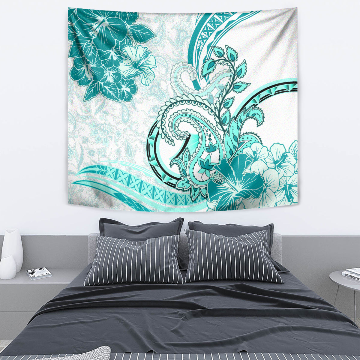Polynesia Paisley Tapestry Mix Teal Polynesian Pattern LT05 - Polynesian Pride