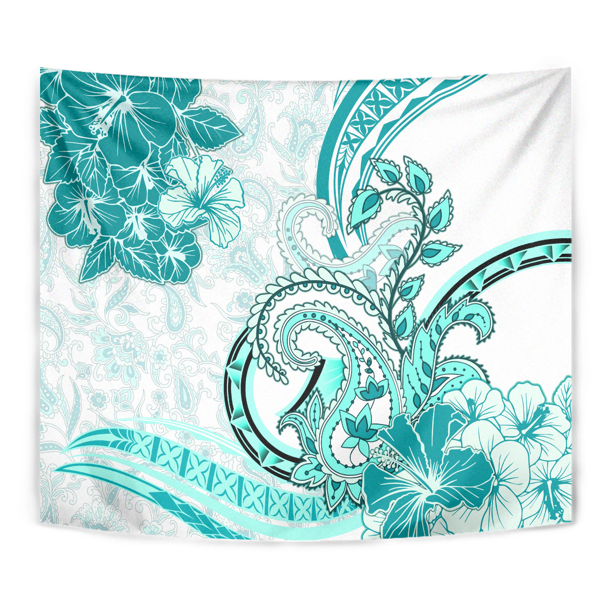 Polynesia Paisley Tapestry Mix Teal Polynesian Pattern LT05 - Polynesian Pride