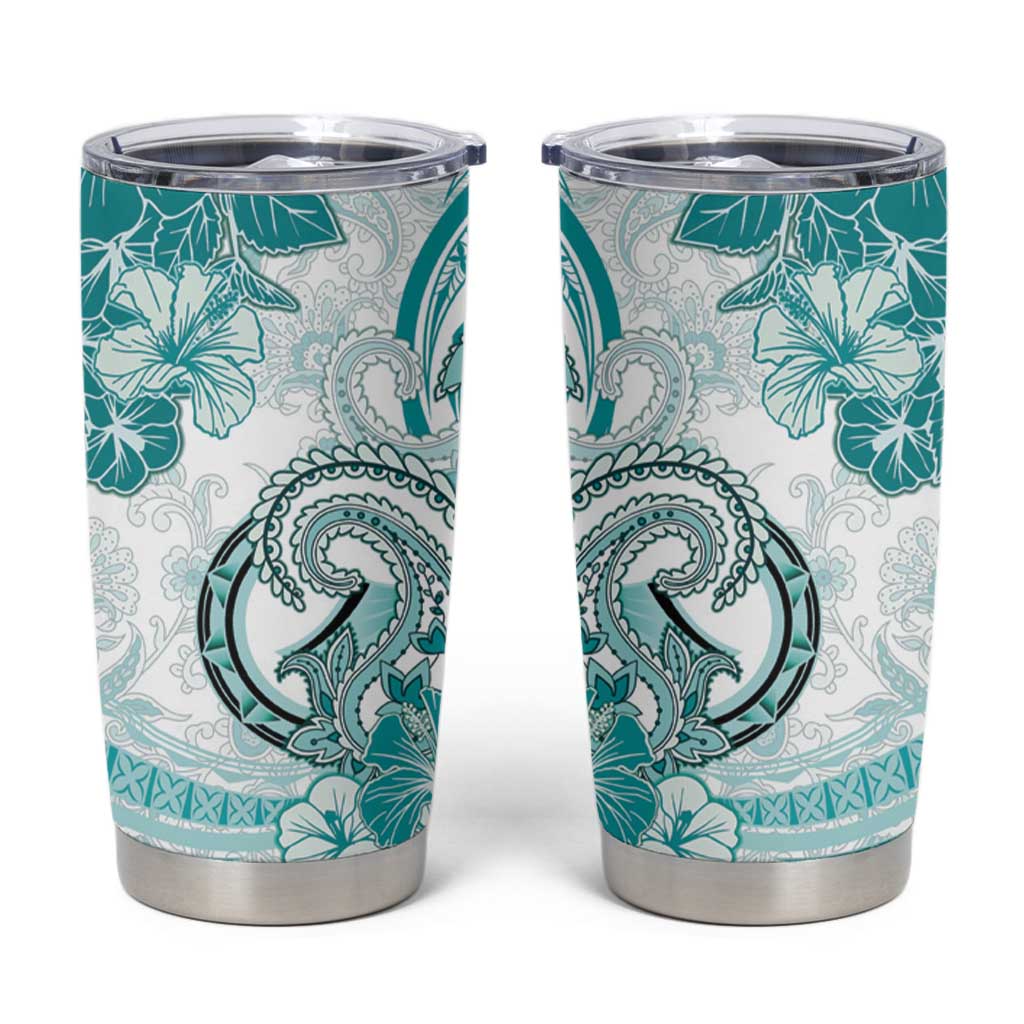 Polynesia Paisley Tumbler Cup Mix Teal Polynesian Pattern LT05 Teal - Polynesian Pride