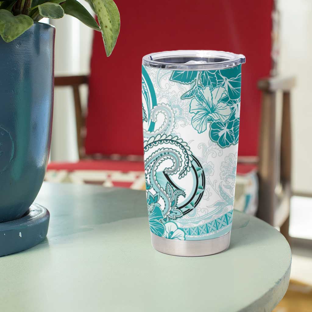 Polynesia Paisley Tumbler Cup Mix Teal Polynesian Pattern LT05 - Polynesian Pride