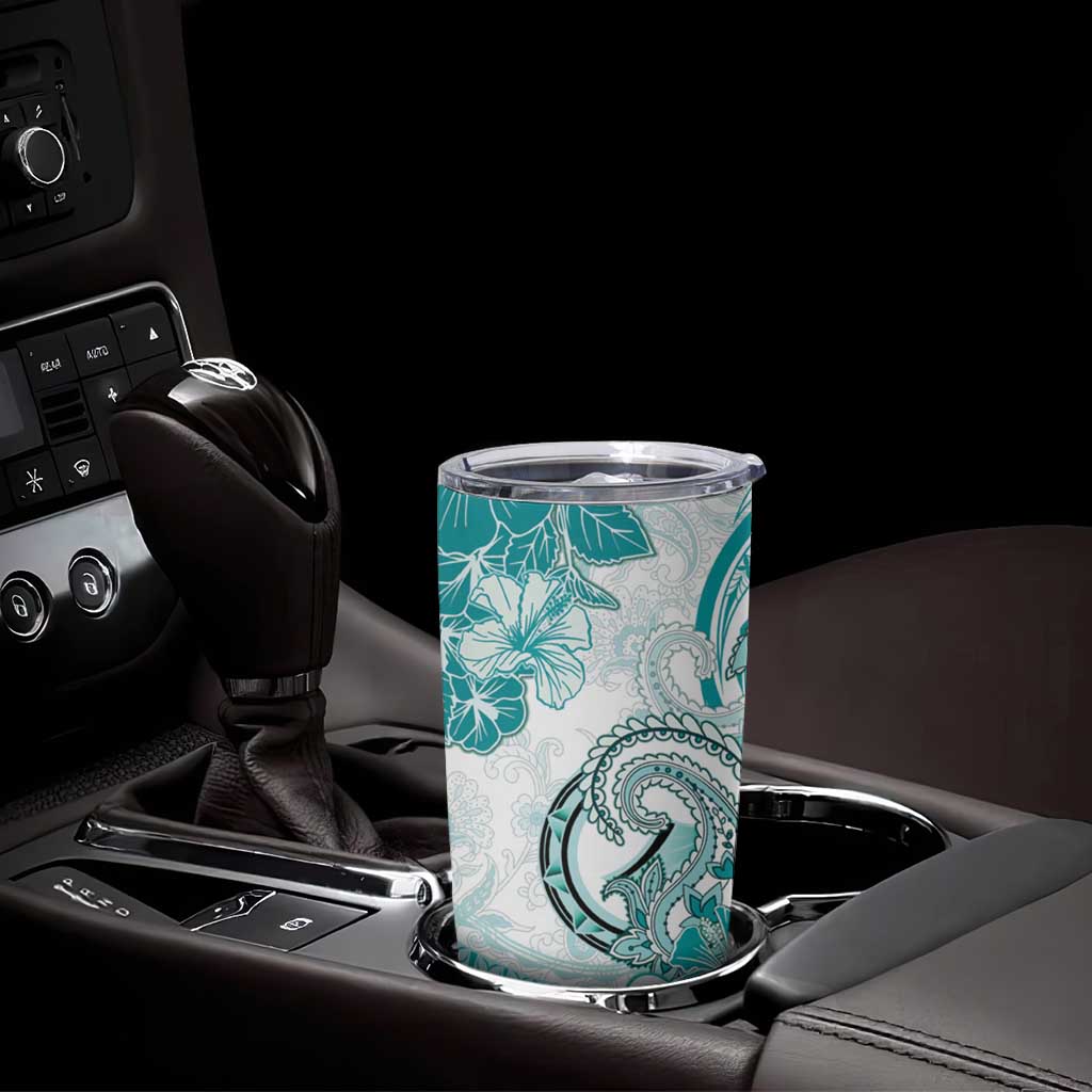 Polynesia Paisley Tumbler Cup Mix Teal Polynesian Pattern LT05 - Polynesian Pride