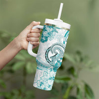Polynesia Paisley Tumbler With Handle Mix Teal Polynesian Pattern LT05 - Polynesian Pride
