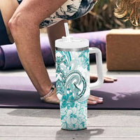 Polynesia Paisley Tumbler With Handle Mix Teal Polynesian Pattern LT05 - Polynesian Pride