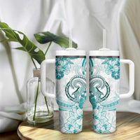 Polynesia Paisley Tumbler With Handle Mix Teal Polynesian Pattern LT05 - Polynesian Pride